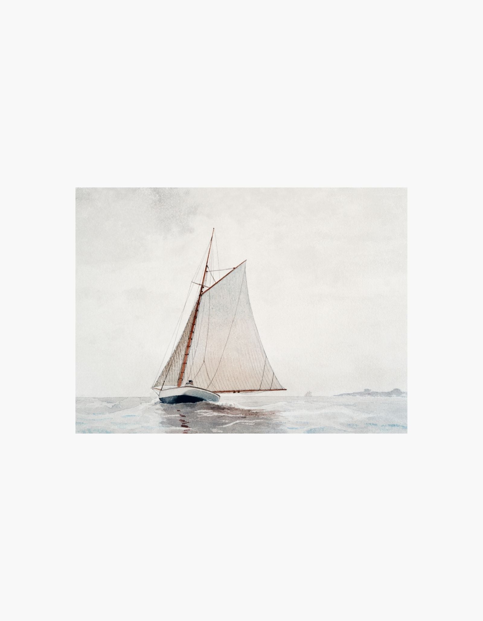 Winslow Homer Sailing off Gloucester Poster