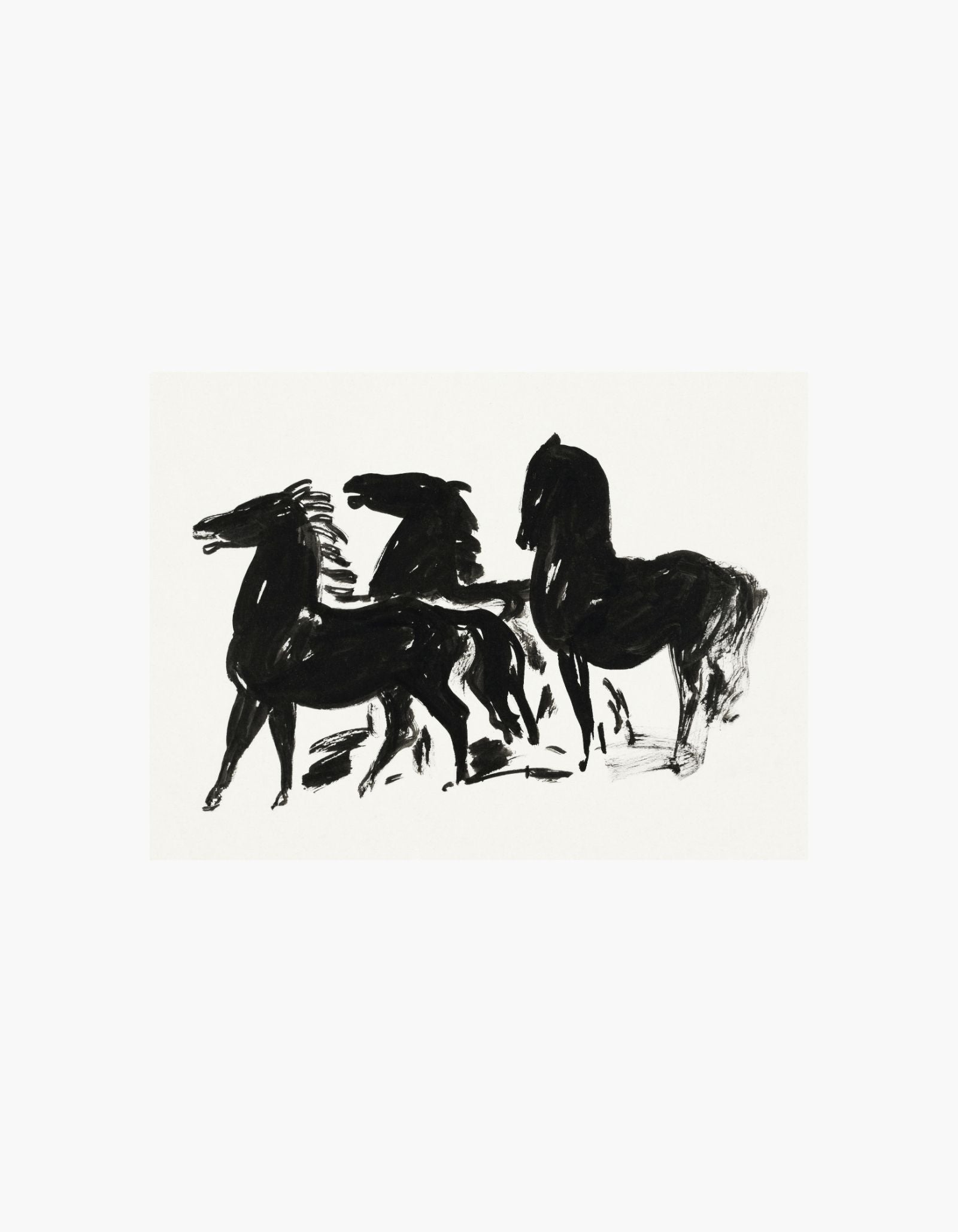 Leo Gestel Three Black Horses Poster