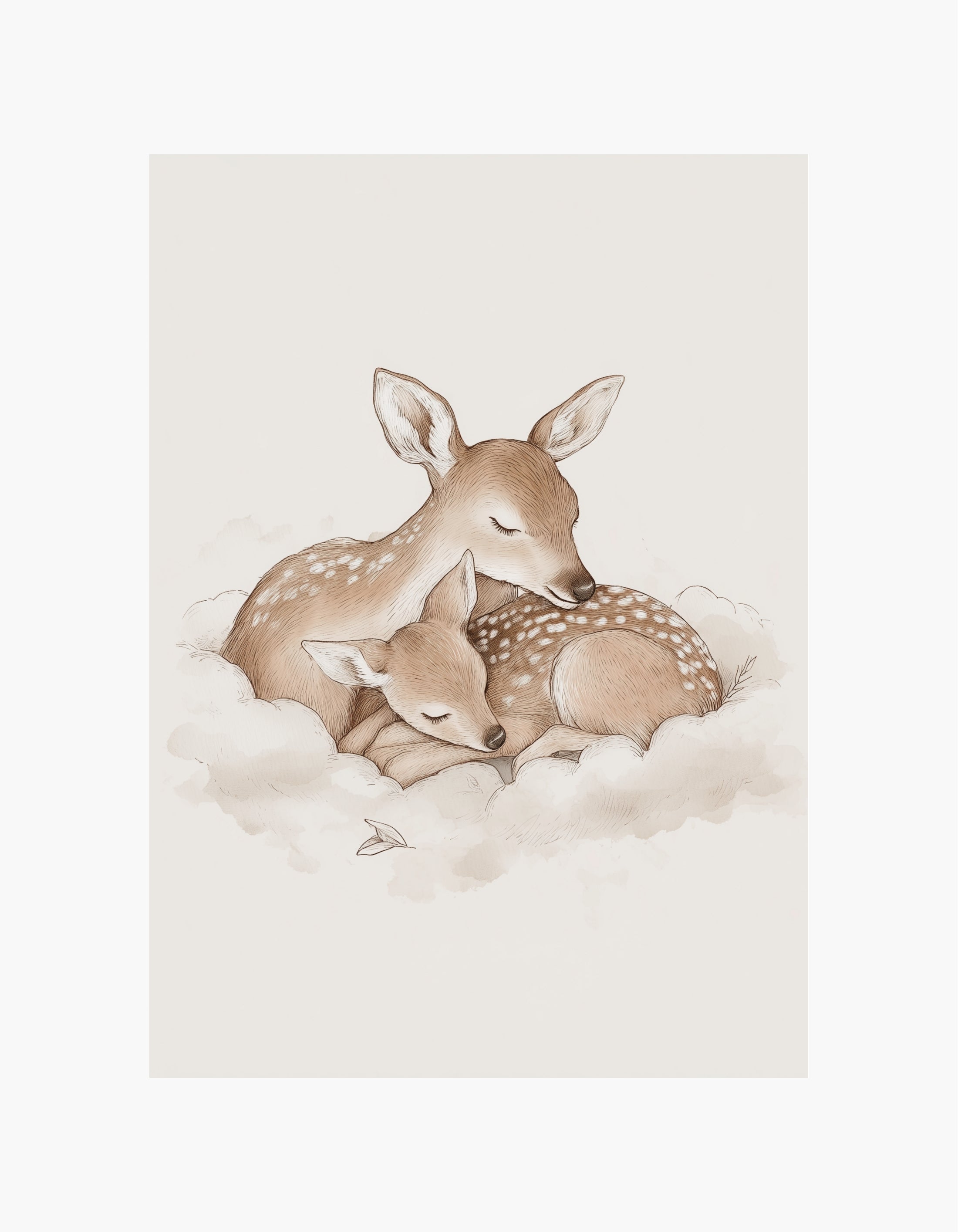 Sleeping Deer Poster