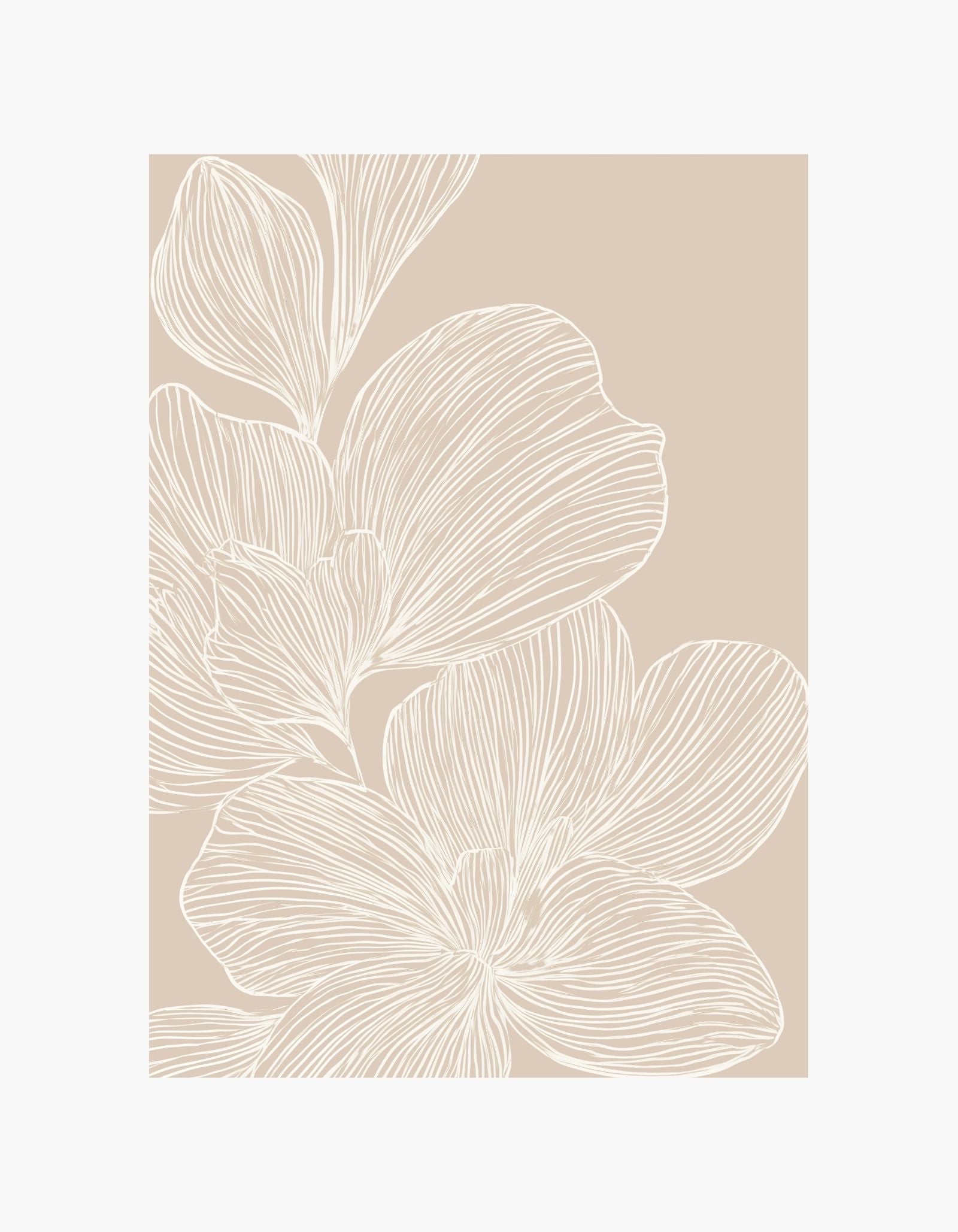 Minimal Floral Line No1 Poster