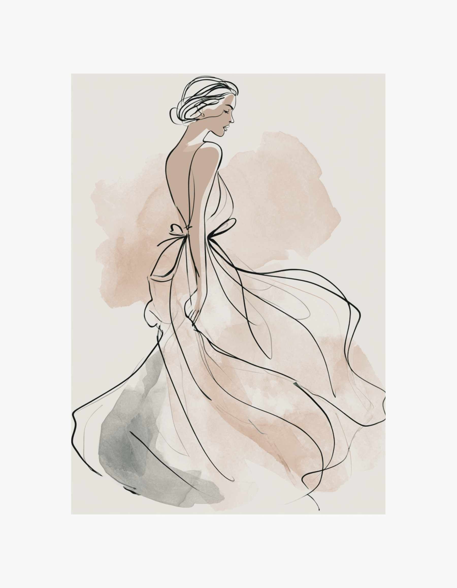 Blush Silhouette Poster