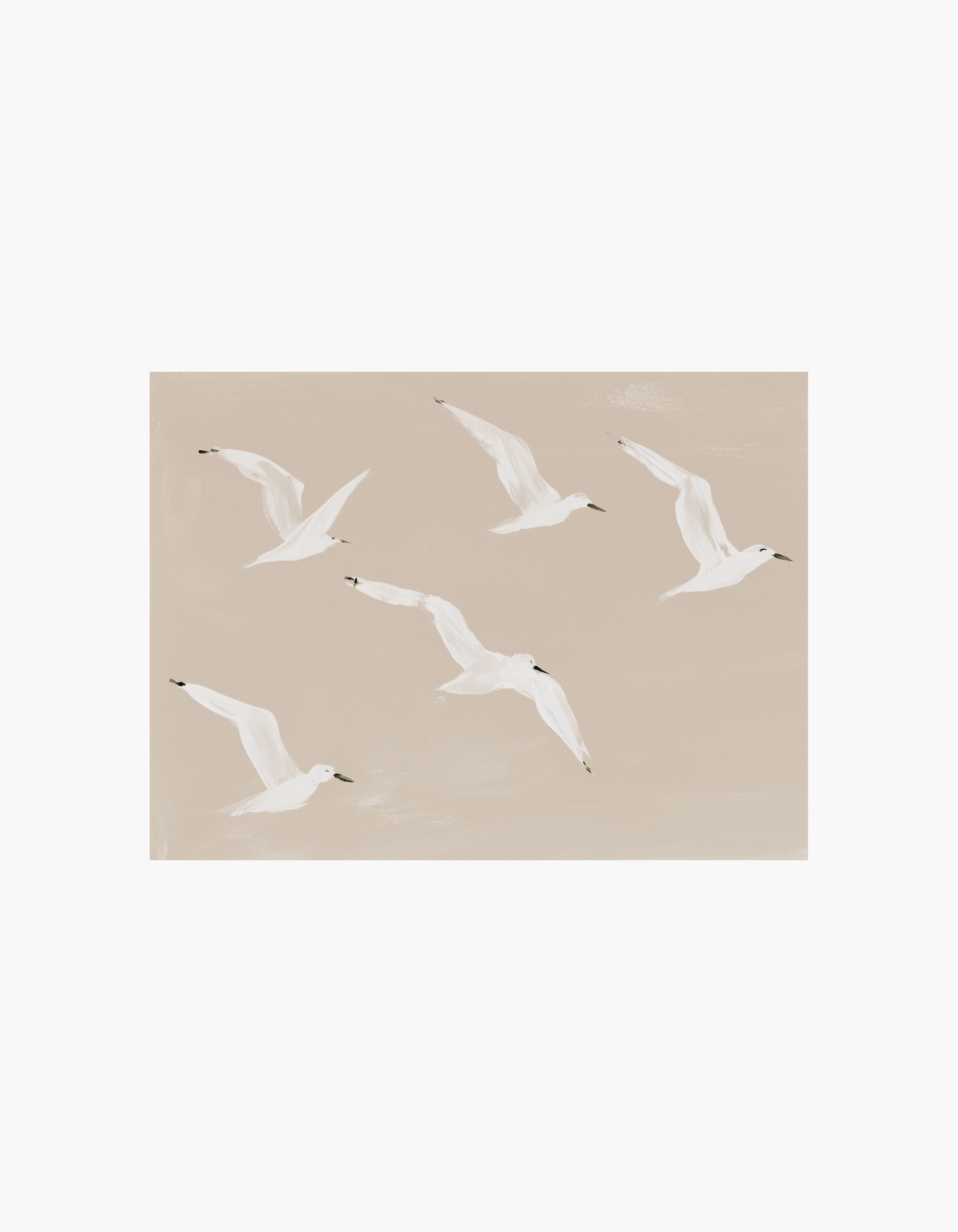 White Seagulls Poster