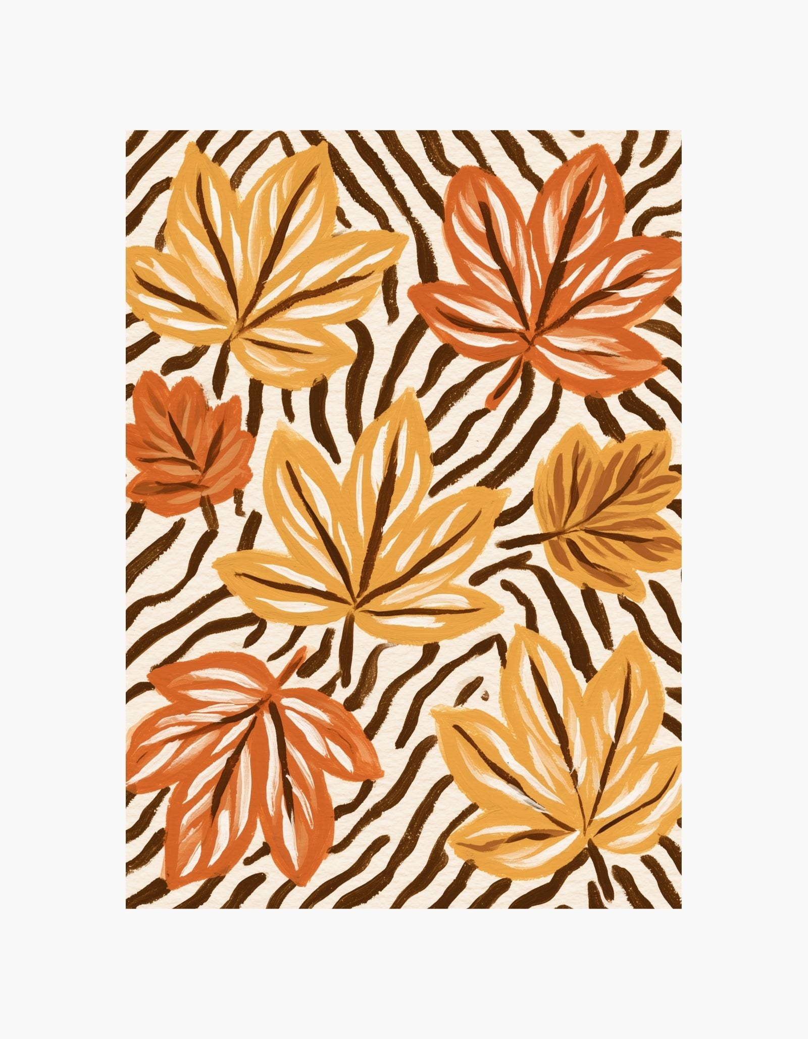 Autumn Leaves Pattern Poster