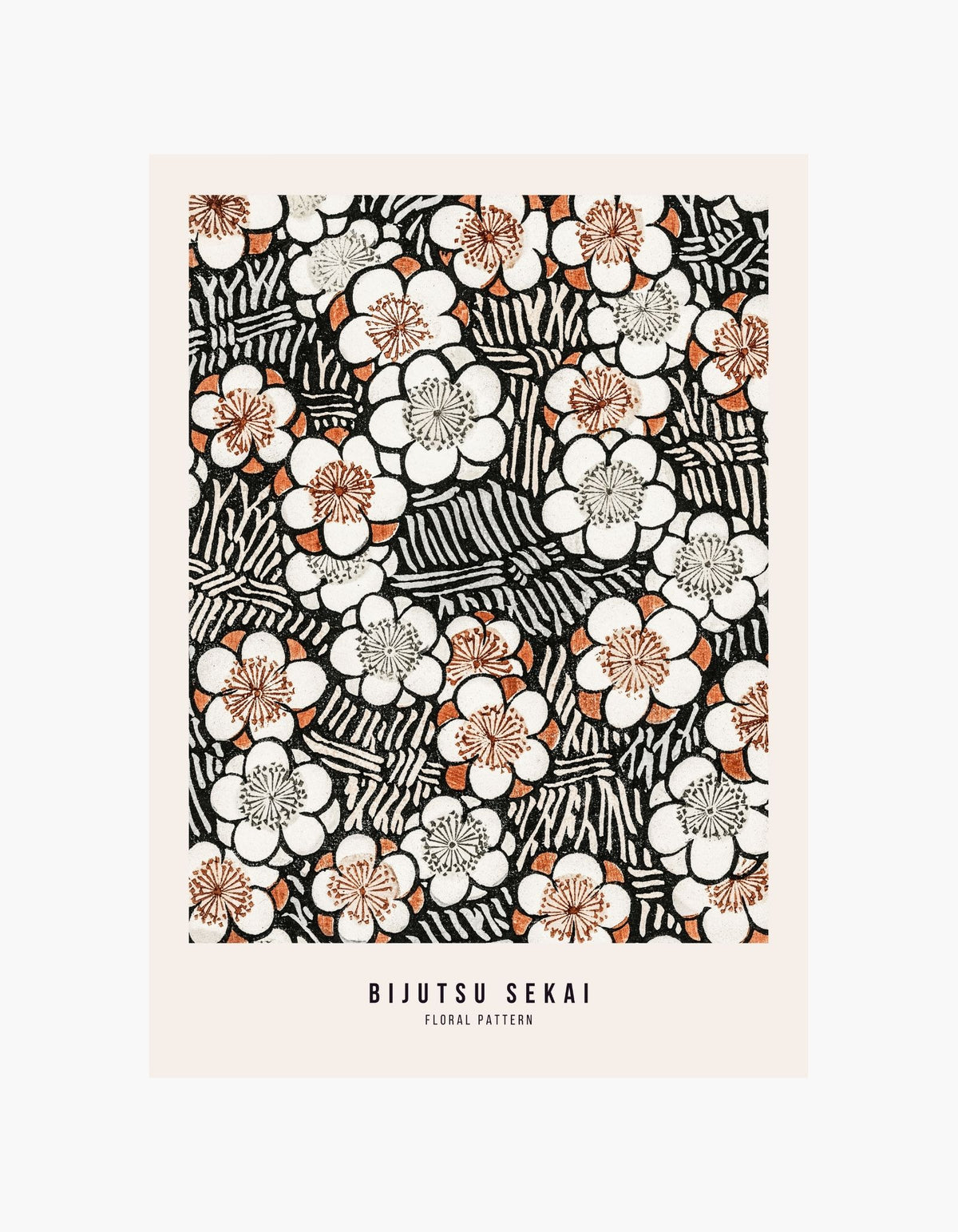 Bijutsu Sekai Floral Pattern Poster