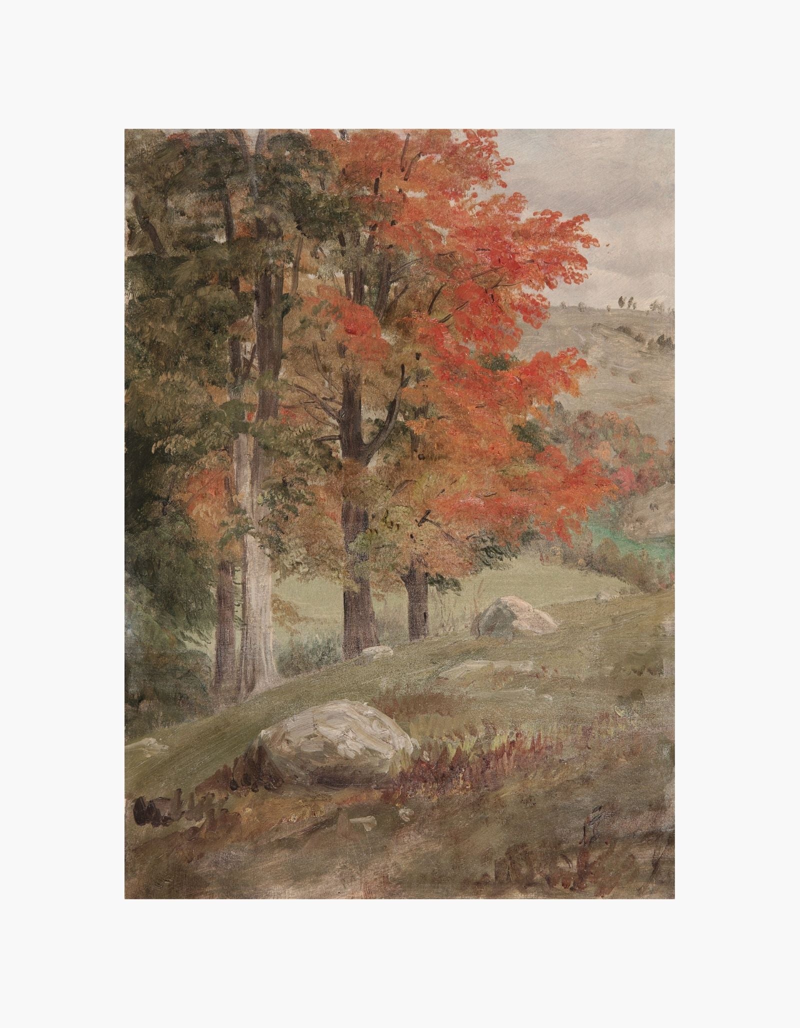Woods in Autumn by Frederic Edwin Church Poster
