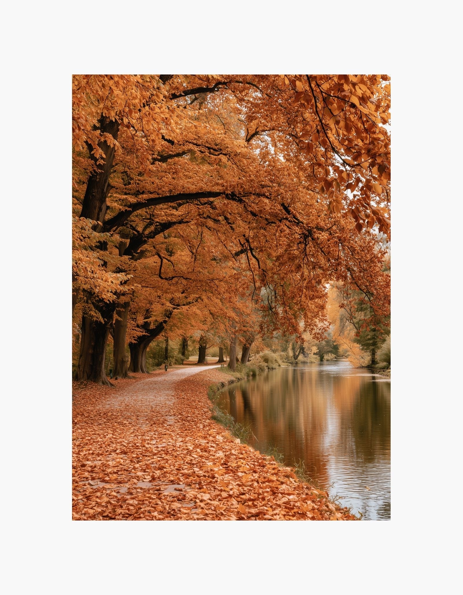 Autumn Riverside Poster