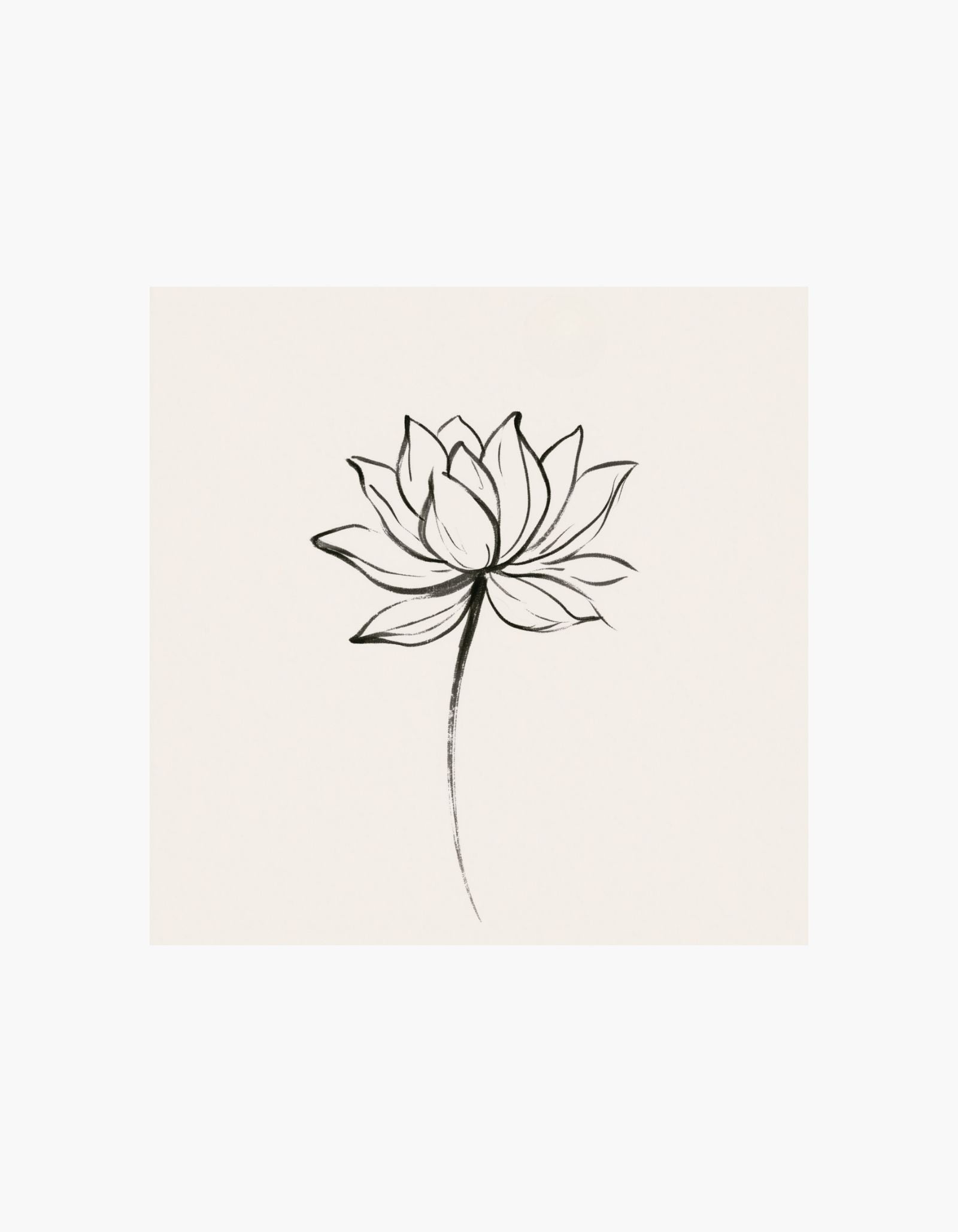 Lotus Line Square Poster