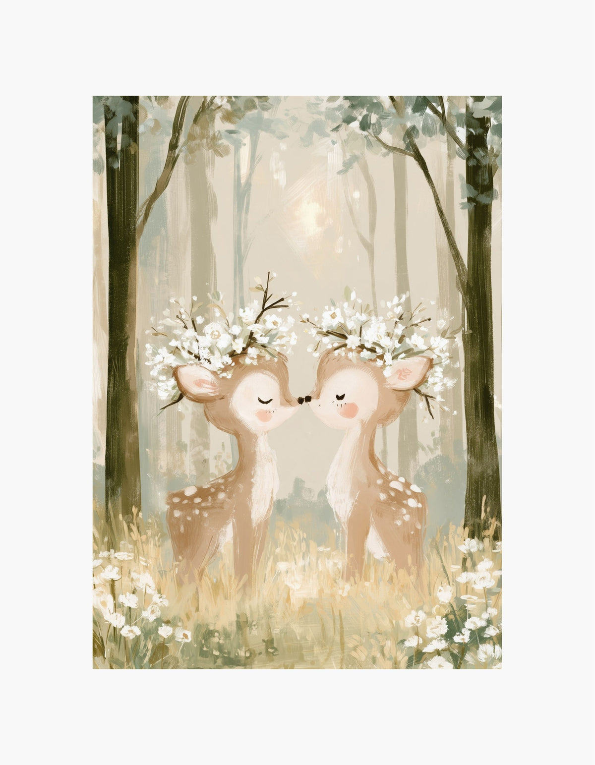 Woodland Deer Poster