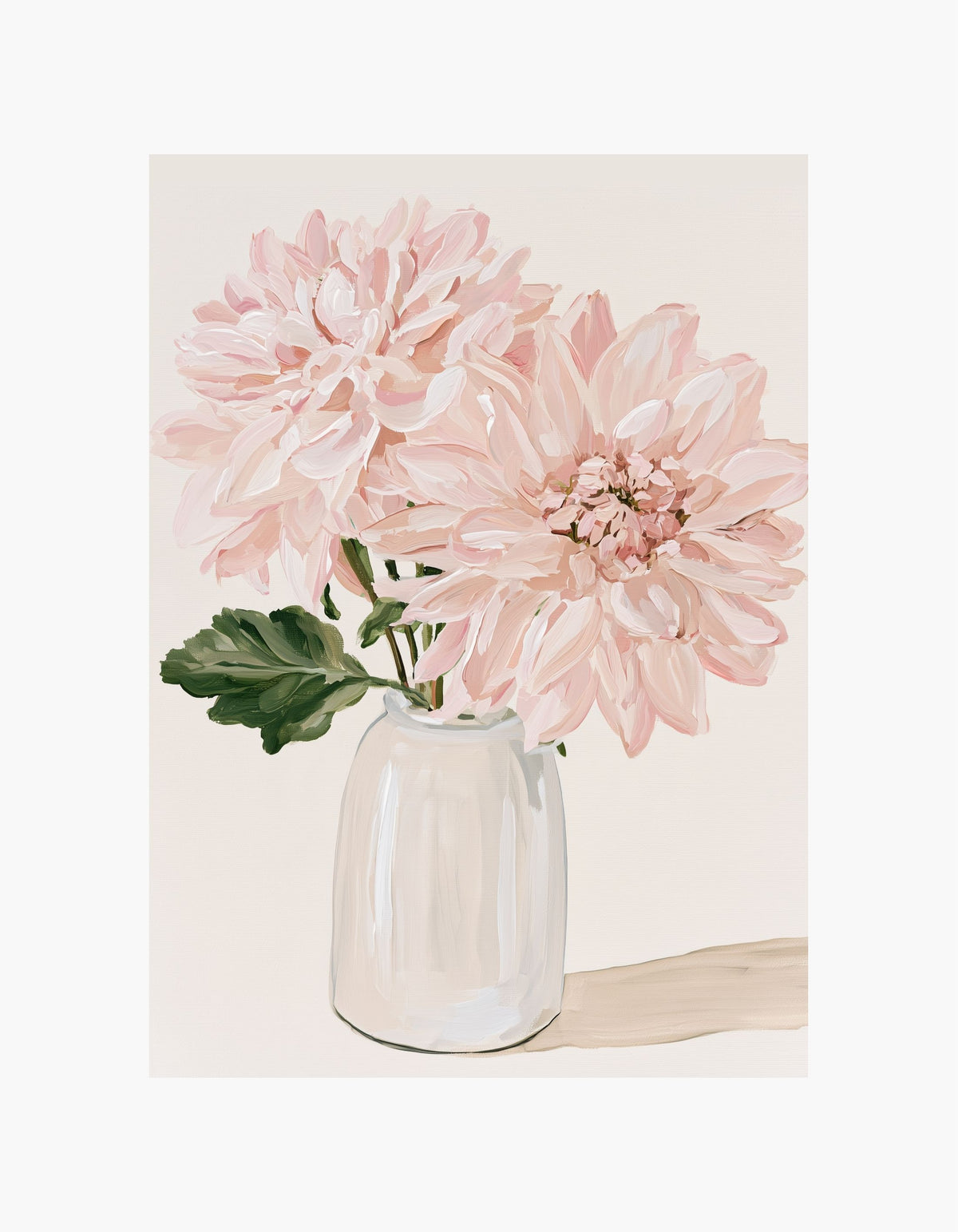 Blush Dahlias Poster