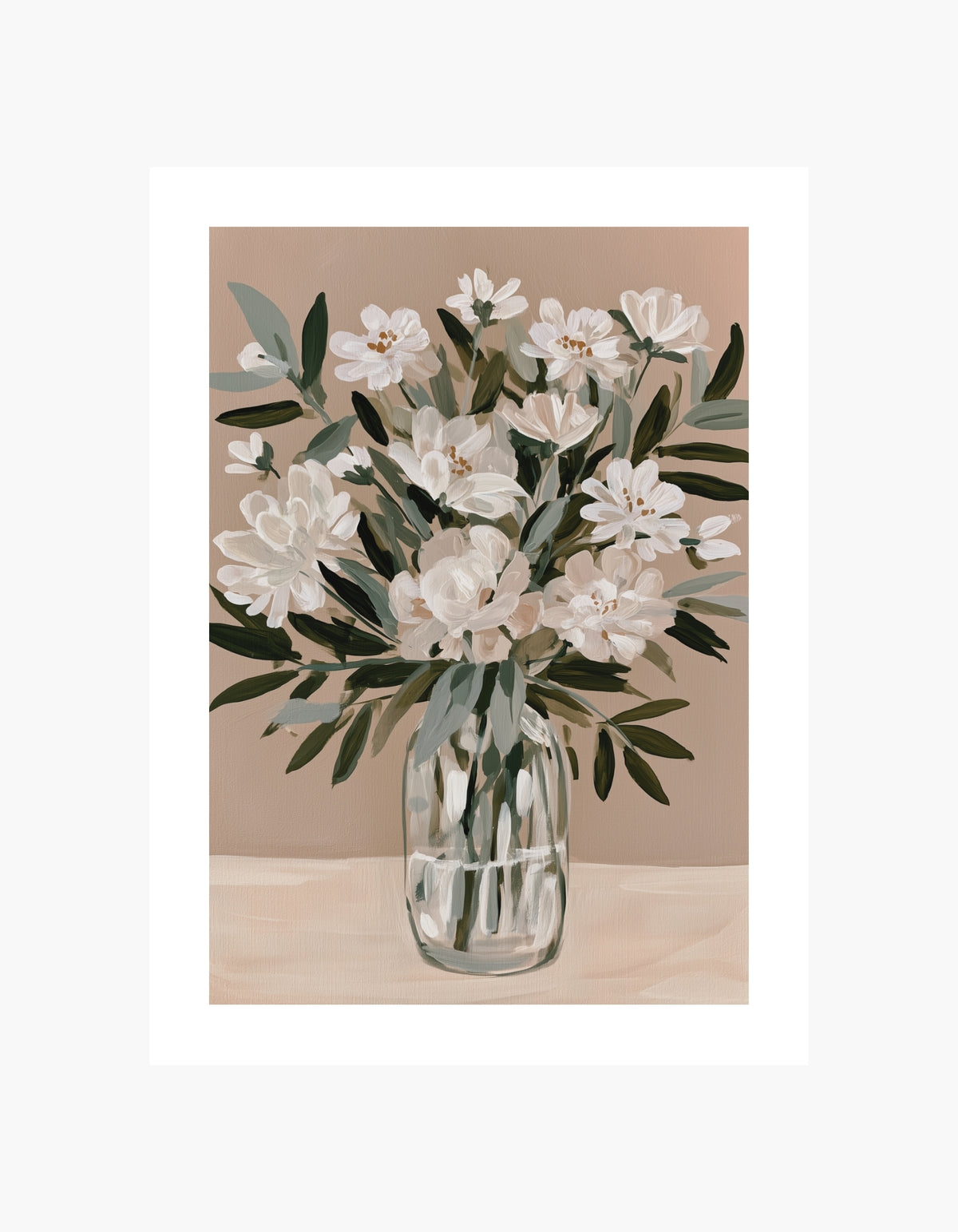 Ivory Garden Bouquet Poster