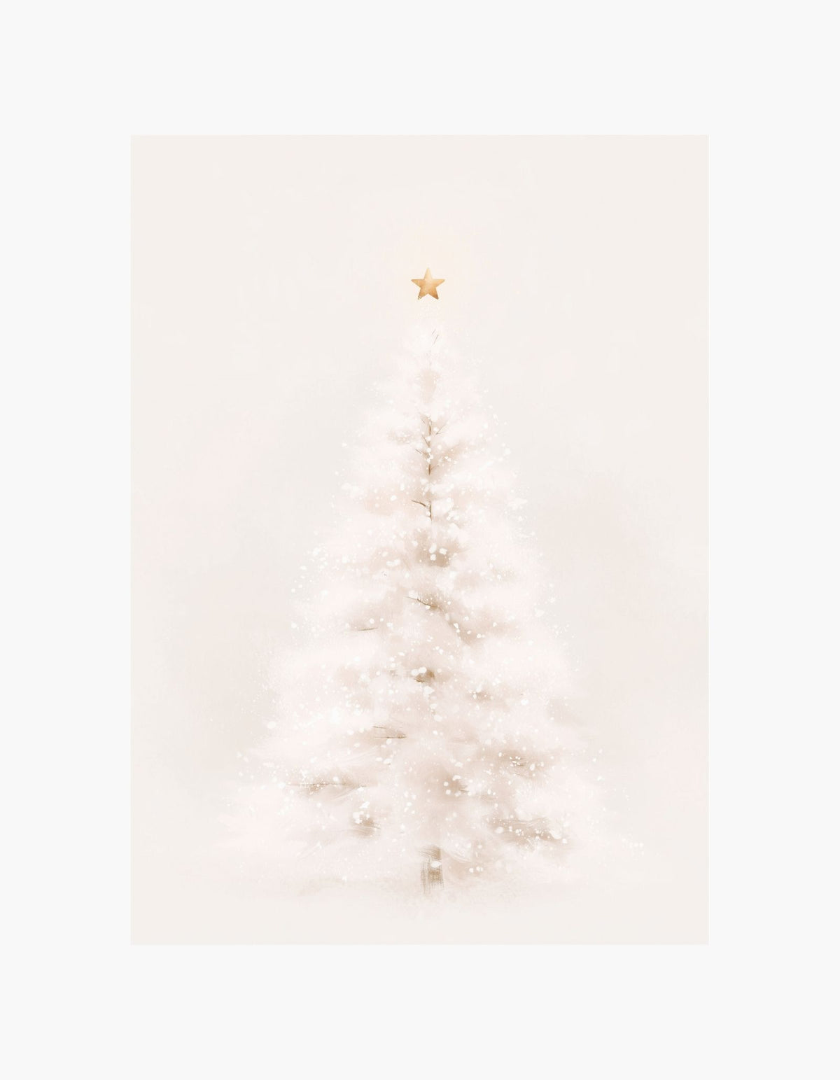 White Christmas Tree Poster