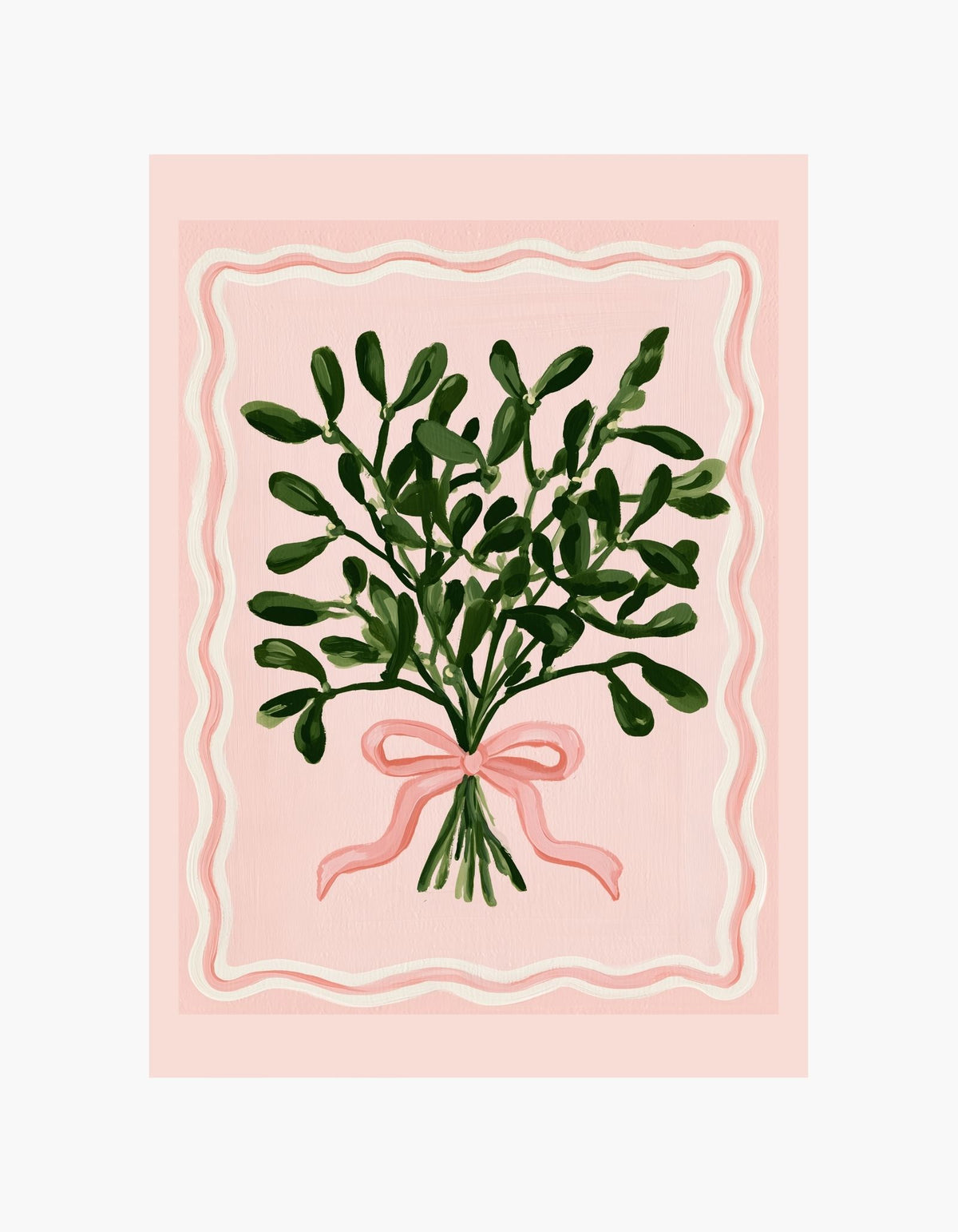 Pink Mistletoe Poster