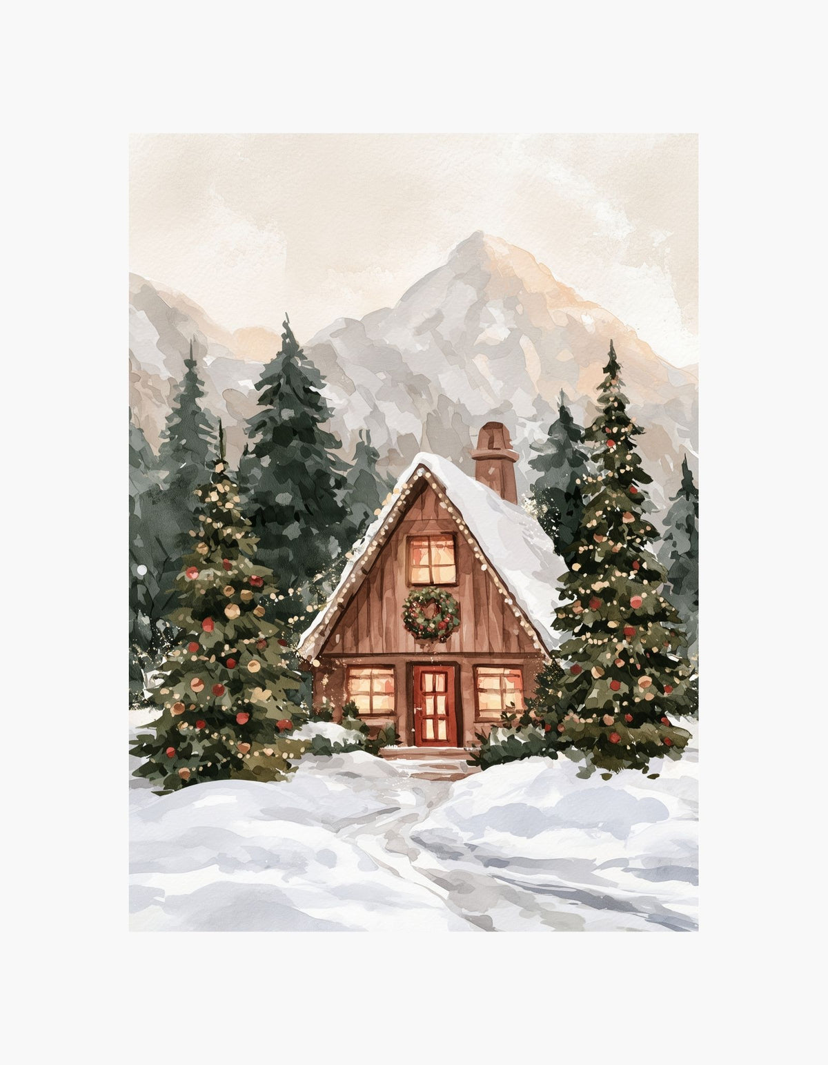 Christmas Cottage Poster