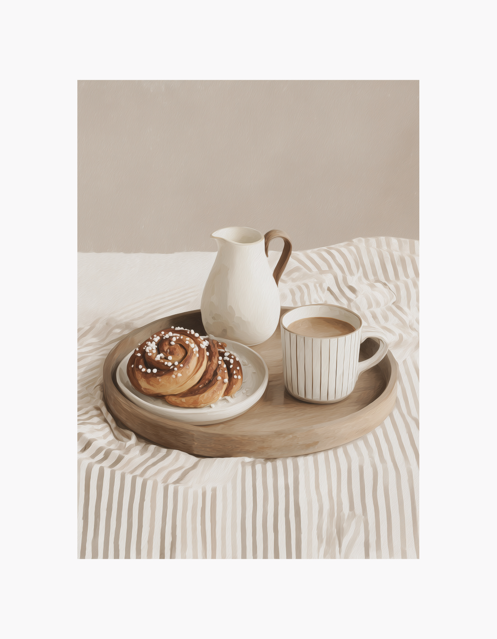 Kanelsnegl og kaffe Plakat