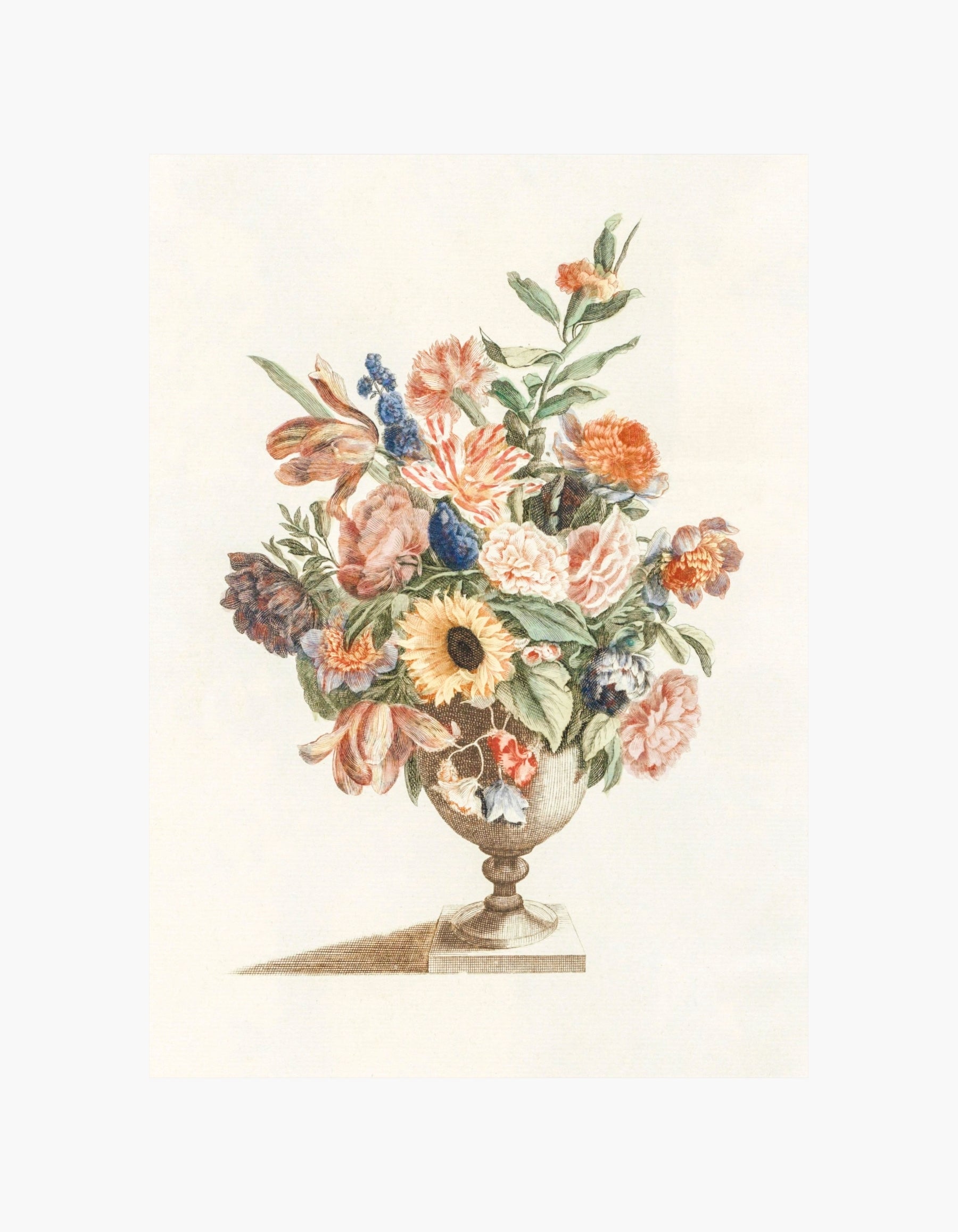 Johan Teyler En vase med blomster Plakat
