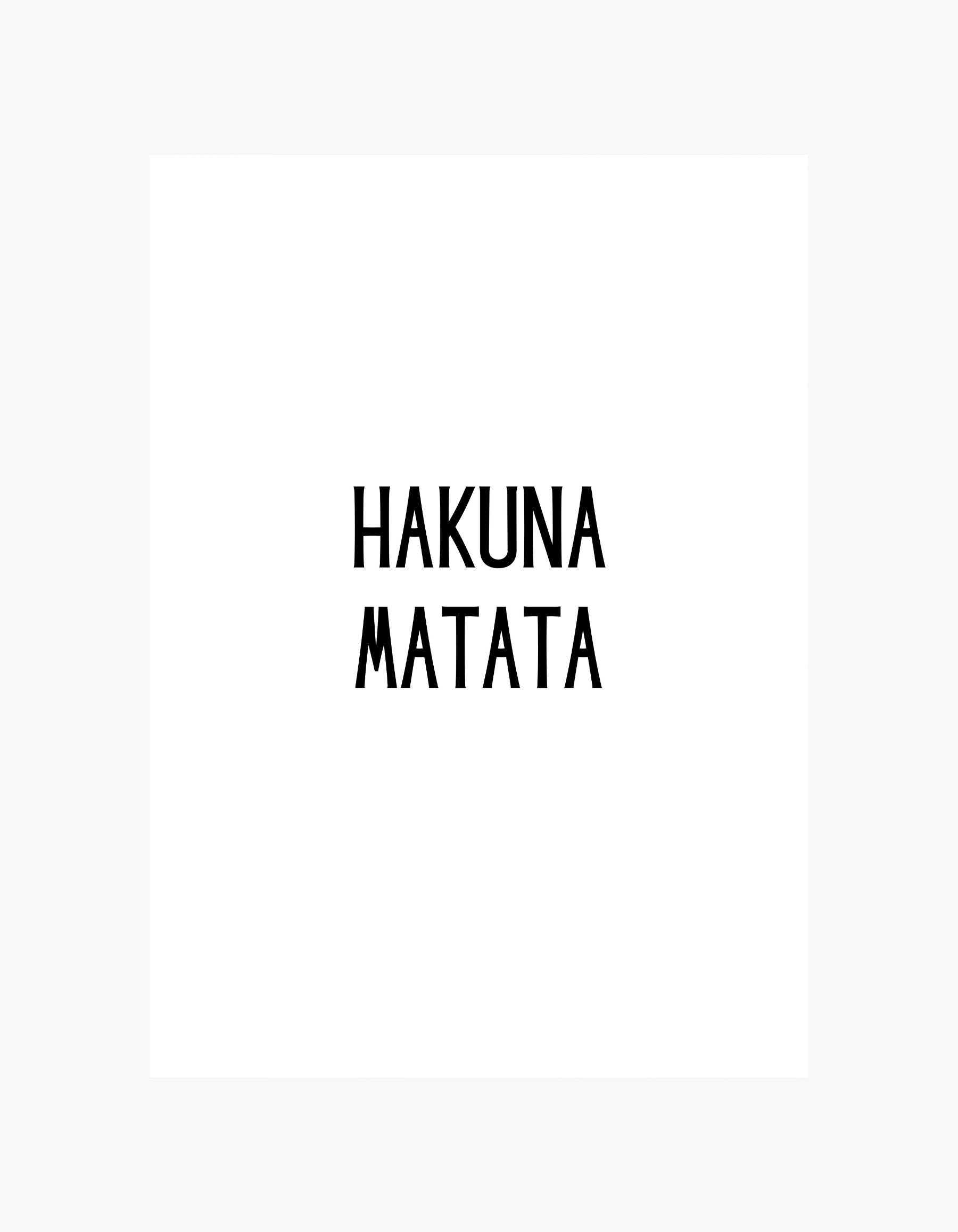 Hakuna Matata-plakat