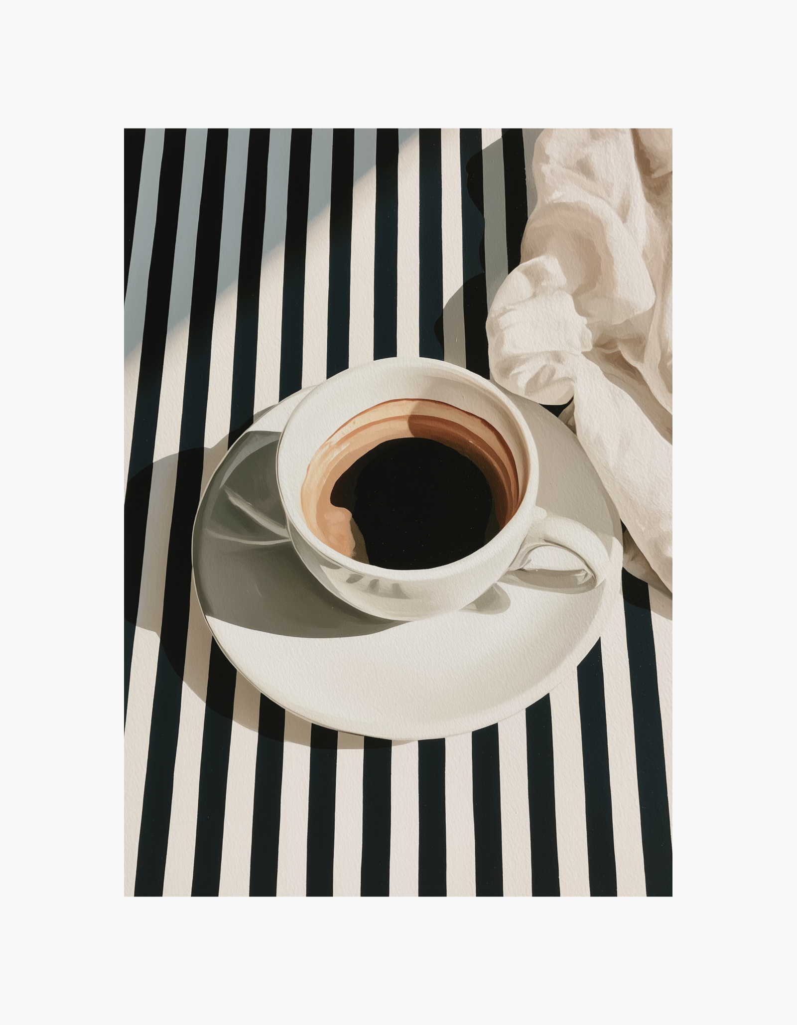 Morning Coffee Stripes Poster