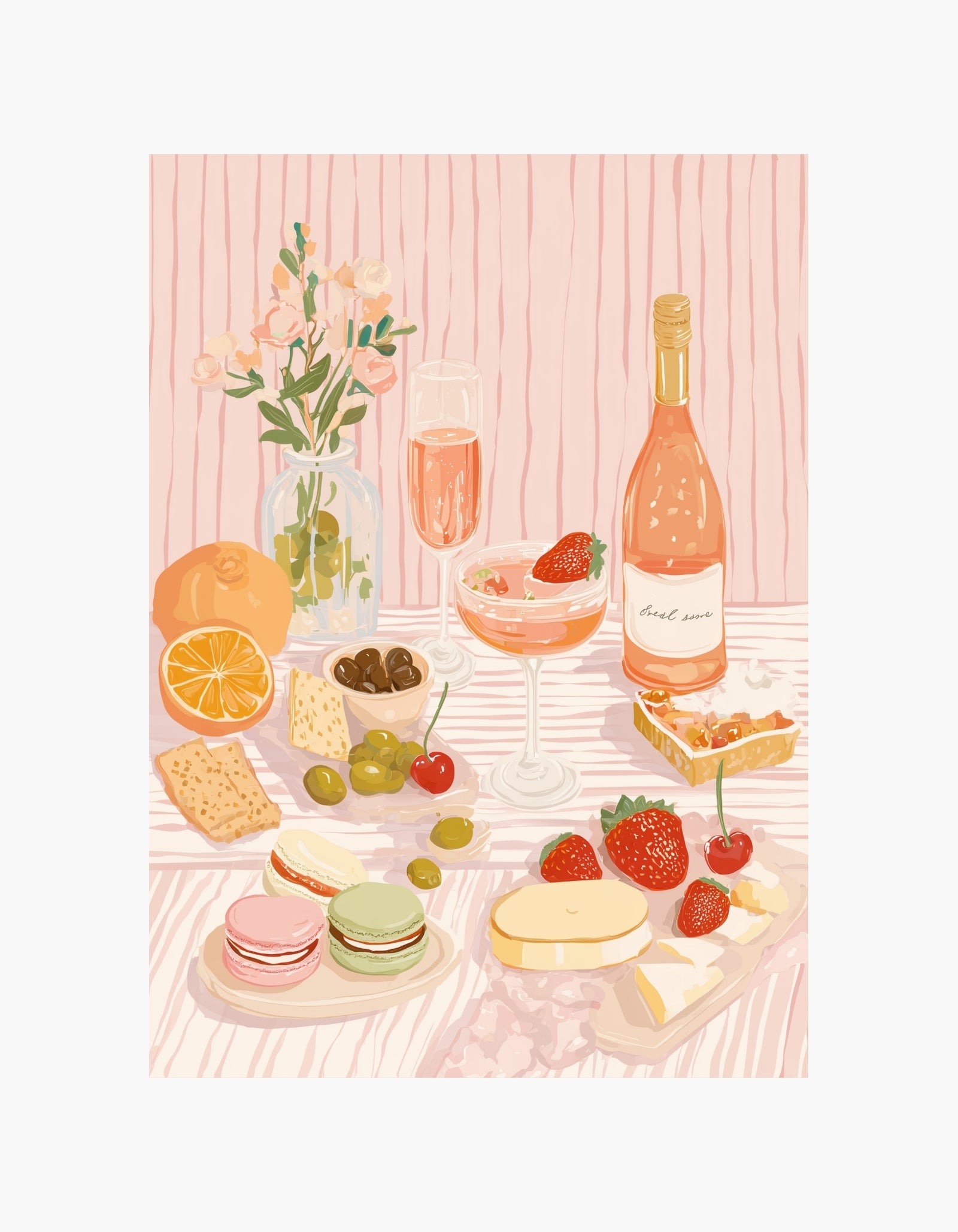 Pige middag Aperitivo plakat