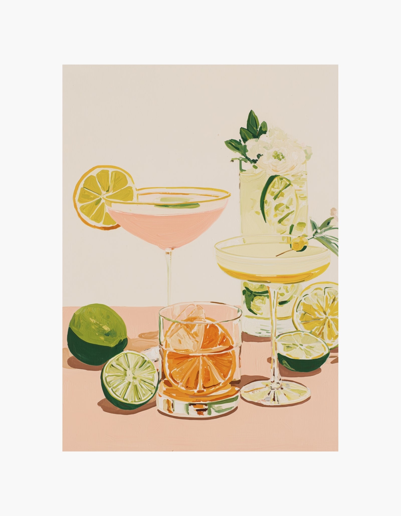Plakat med citruscocktails