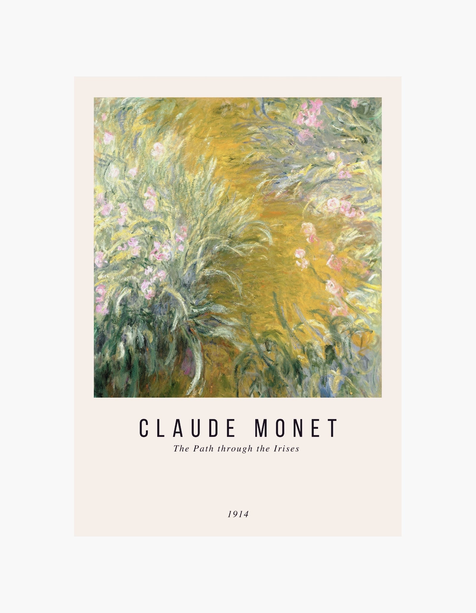 Monet The Path through the Irises  Poster