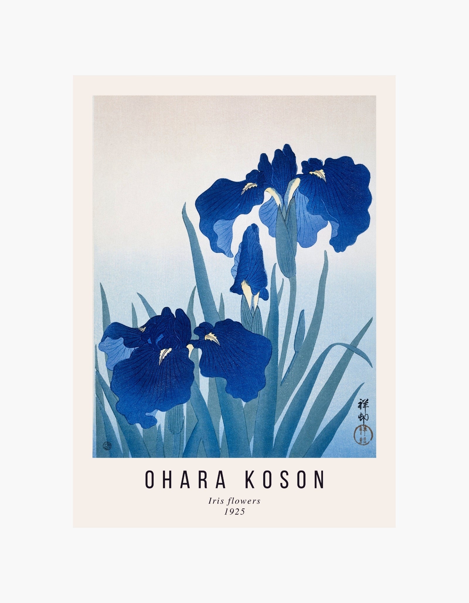 Ohara Koson Iris Flowers Plakat